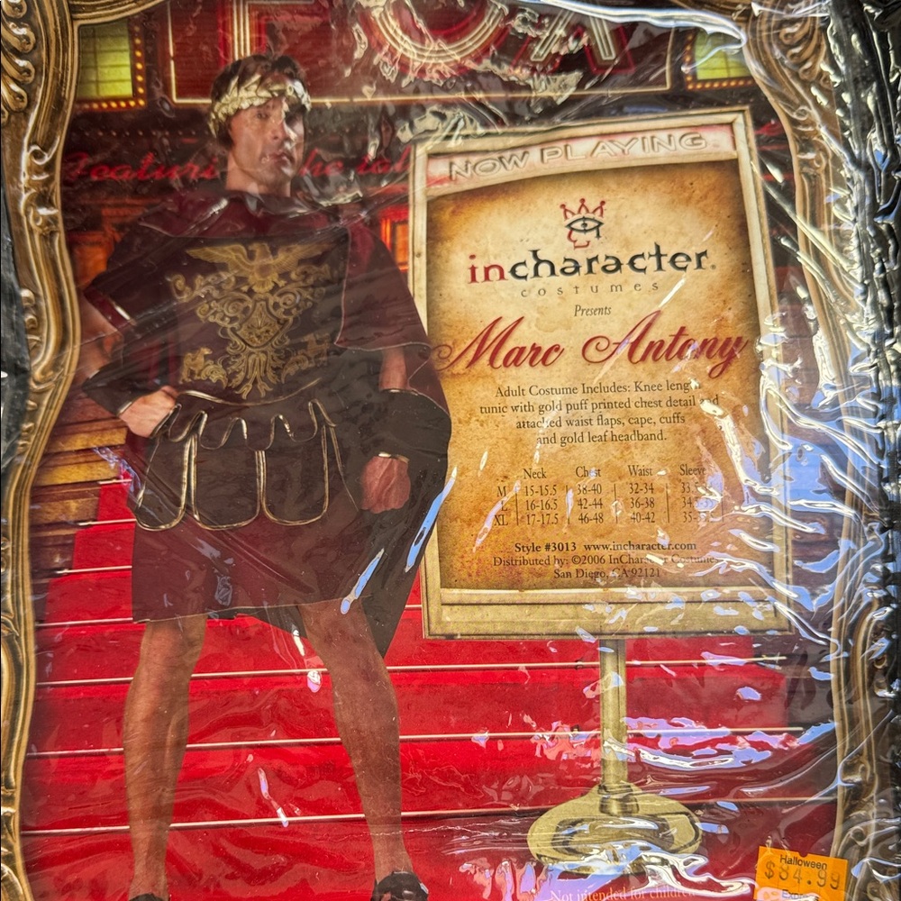 Roman Costume with Gold and Red Accents